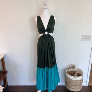 Anthropologie Cut-Out Maxi Dress